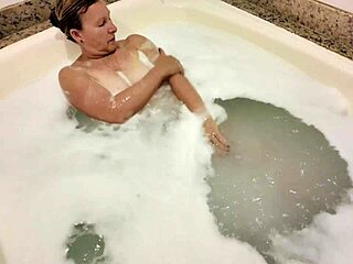 having fun in the hot tub with my friend's mom, hope he doesn't find out about mya milf