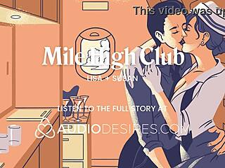 dripping wet pussy soaks seat as lesbian licks it desperately to cum in risky public flight