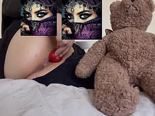 Strawberry slides into my hot perfect tight teen pussy while I miss your dick mi amor as this arabian snowwhite from usa los angeles