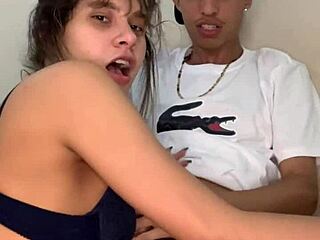 The Brazilian cousin couldn't resist the bulge in her cousin's shorts. She gave him her big ass at the party.