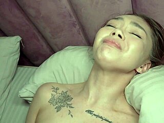 Night passion with asian deep throat