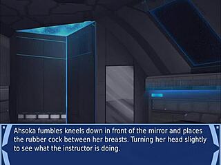 In Orange Trainer 12, characters engage in dancing and handjob scenes with boobs groping in casual narrative style.