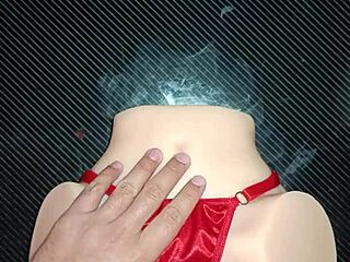 i tried sexo anal con candy while she wears that sexy tanga roja con pompon and it ends with creampie