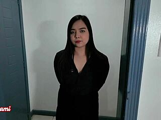 Filipina hotel waitress gives deepthroat blowjob and rough pov pussy fucking with facial cumshot