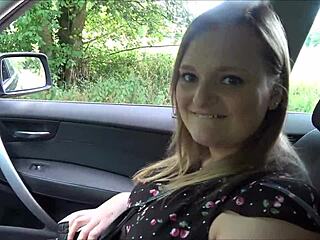 Will I really become an ao tramperin now, hitching to berlin with creampie from big cock doggystyle fuck outdoors as curvy blonde teen slut?