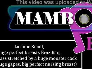 Larinha Small 18+ Brazilian's Huge Perfect Nursing Breasts Bounce Wildly! Ass Stretched by Monster Cock in Anal with Gapes ATM