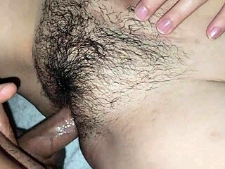 Quick passionate fuck with my cuñada maria, her juicy hairy pussy gets creampie in homemade video 😏