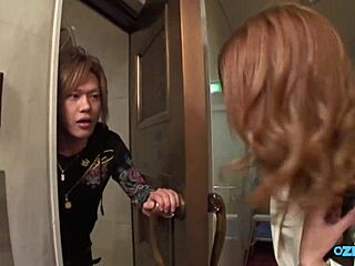 asian slut takes rough gangbang doggystyle blowjob with facial cumshot