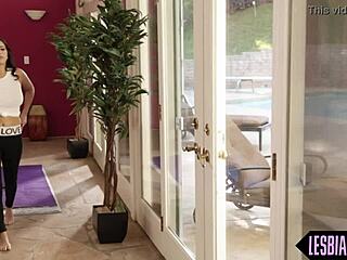 Yoga lesbians, flex that pussy for my tongue, she moans.