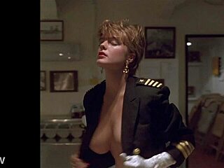 Erika Eleniak's STEAMY STRIPTEASE in Vintage Bunny Antique Blue Film 1080p