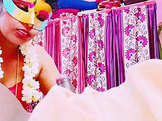 The naughty housewife sneaks away for dirty cheating rides on daddy's thick cock with telugu talk