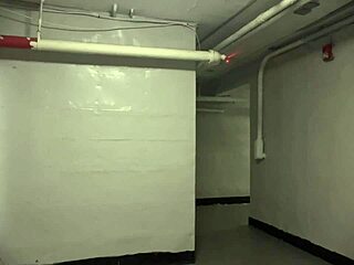 public stroker with huge cock almost caught by neighbors cumming hard