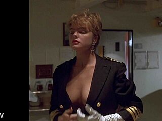 Erika Eleniak's STEAMY STRIPTEASE in Vintage Bunny Antique Blue Film 1080p
