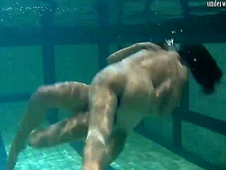 ivetta, katka and barbara dive into hot underwater lesbian pussy play