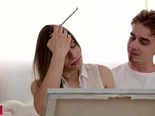 Hey Miley, tall skinny artist rides bf hard