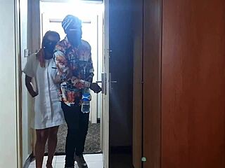 Ebony nurse bangs interviewer with big black cock for that promotion perk