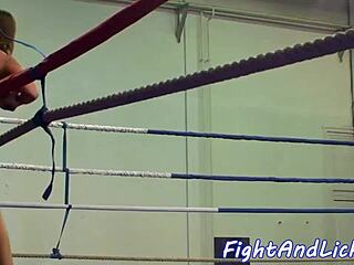 athletic babe's emotional lezdom wrestling domination win