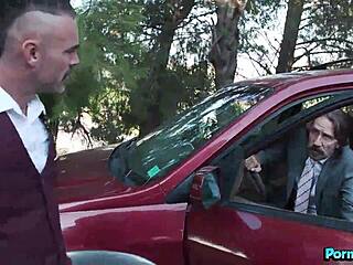 hot ebony babe misty stone... bangs two white dicks deep, interracial 3some!