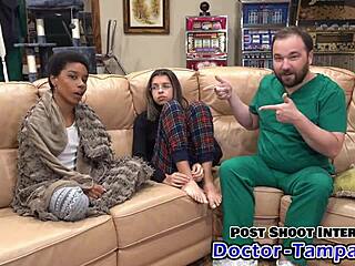 Dr. Tampa's Procedure: Aria Nicole Spreads in Latex Gloves Backstage!