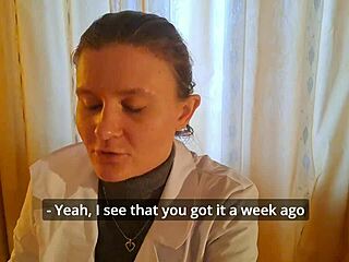 young russian doctor in ponytail sucks my big cock at hospital pov asmr