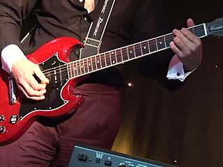 guitarist fucks cute blonde licks balls rides skirt up