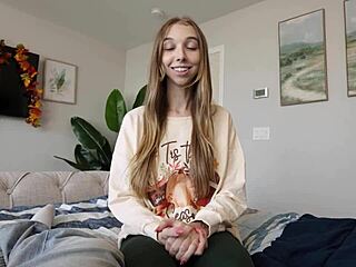 little step sis Breezy Bri rides cock pov to show thanks. big tits wet pussy missionary doggy spanking!