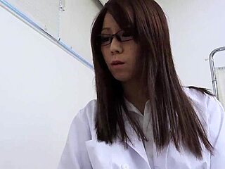 petite japanese nympho teen nurse teases patient with blowjob swallow in hospital