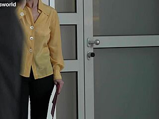 Business Slave Wife Braless Downblouse Flashing Saggy Tits Public Lingerie Tease