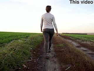 worship this milf's walking ass in tight leopard leggings yoga tease!