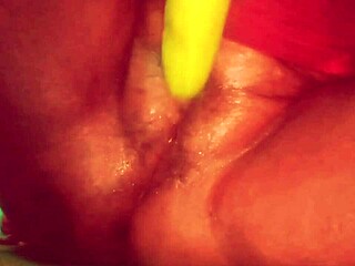 asian village chubby girl fucks herself with brinjal pov