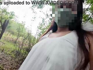 thai babe gets pussy licked in forest then rough outdoor fuck pov